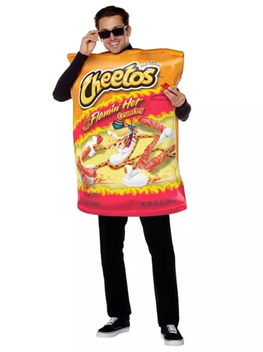 Spirit Halloween Adult Men or Women Flamin' Hot Cheetos Bag Costume OS